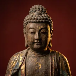 阿彌陀佛木雕神像