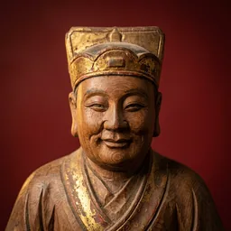 財帛星君木雕神像