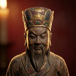 城隍爺木雕神像