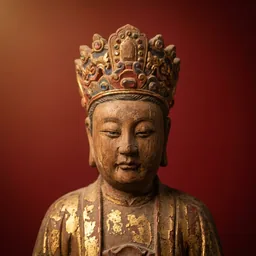 斗母元君木雕神像