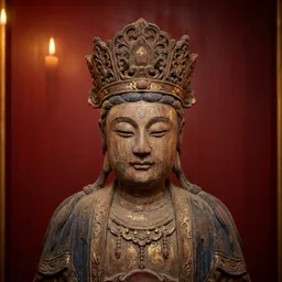 後土娘娘木雕神像