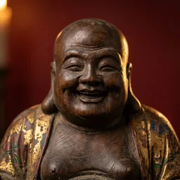 彌勒佛木雕神像