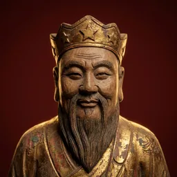 南斗星君木雕神像