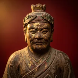 炎帝神農木雕神像