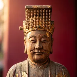 水官大帝木雕神像