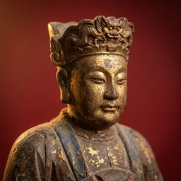 水仙尊王木雕神像
