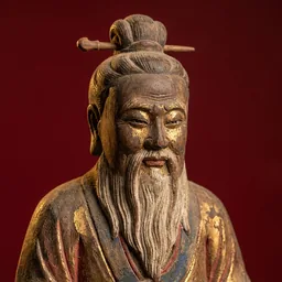 太上老君木雕神像