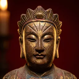 太陽星君木雕神像