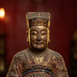 天官大帝木雕神像