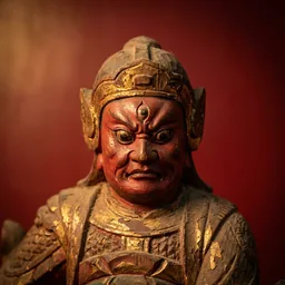 王靈官木雕神像