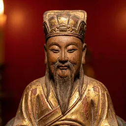 文昌帝君木雕神像