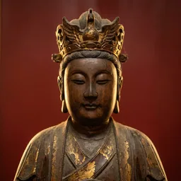 瑤池金母木雕神像