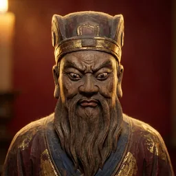 天師木雕神像